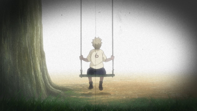 Naruto auf der Schaukel