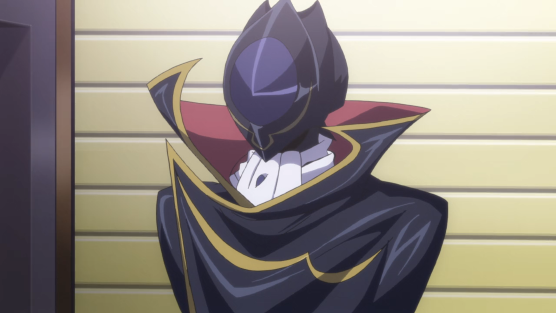 Lelouch from Code Geass, in his Zero alter ego