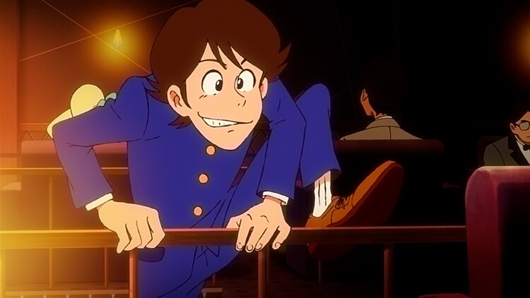Lupin, a young boy who will grow up to be the legendary gentleman thief Lupin the 3rd, is up to some shenanigans in a scene from the upcoming LUPIN ZERO anime series.