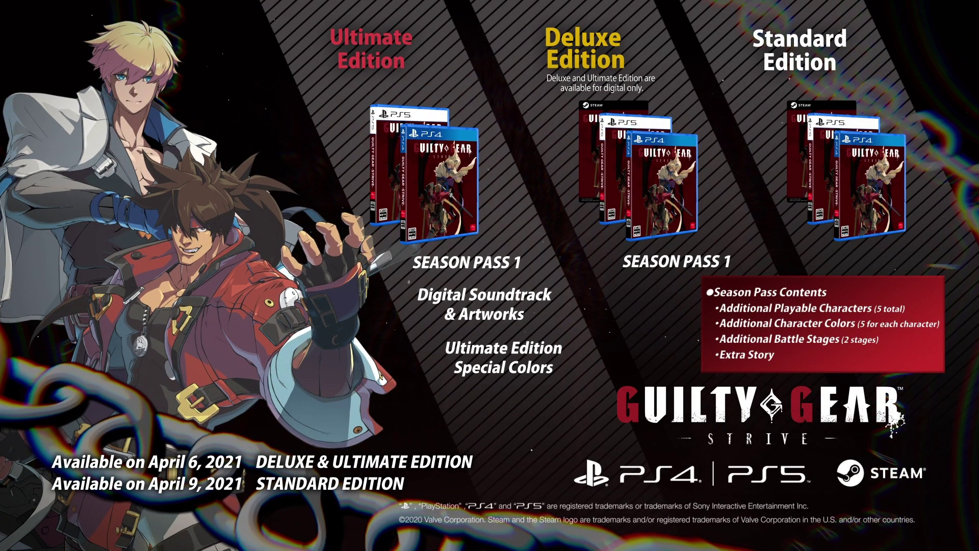 Crunchyroll - Guilty Gear: se lanzará en PS4, PS5 y PC vía Steam el 9 de abril de