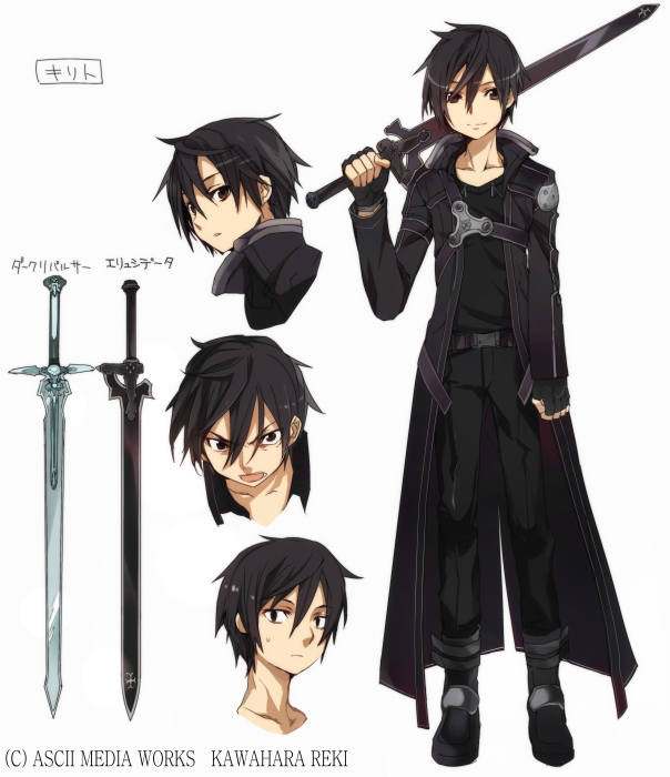 Design di Kirito di Sword Art Online