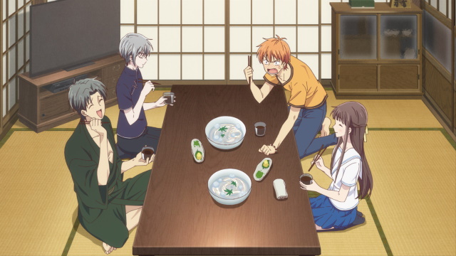 Sohma family meal in Fruits Basket
