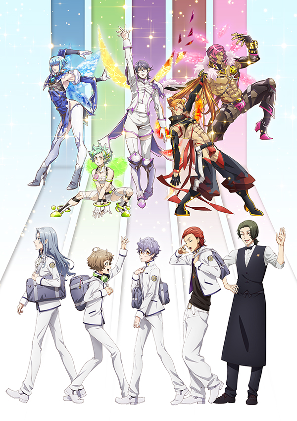 A key visual for the upcoming Fairy Ranmaru ~Anata no Kokoro Otasuke Shimasu~ TV anime, featuring the five main characters as well as their fabulous fairy transformations.