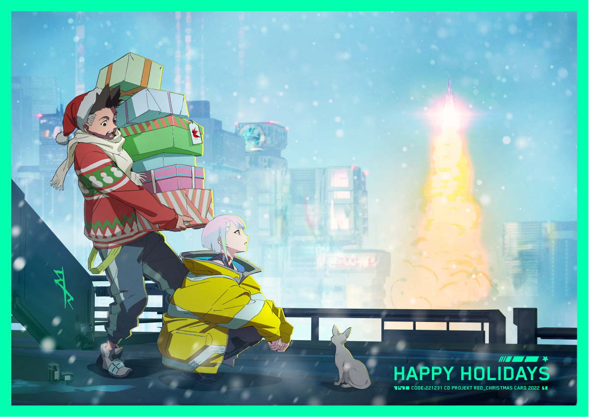 Cyberpunk: Edgerunners Christmas art