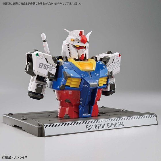 Gundam RX-78F00 Büste - 3/4 Ansicht, vorne