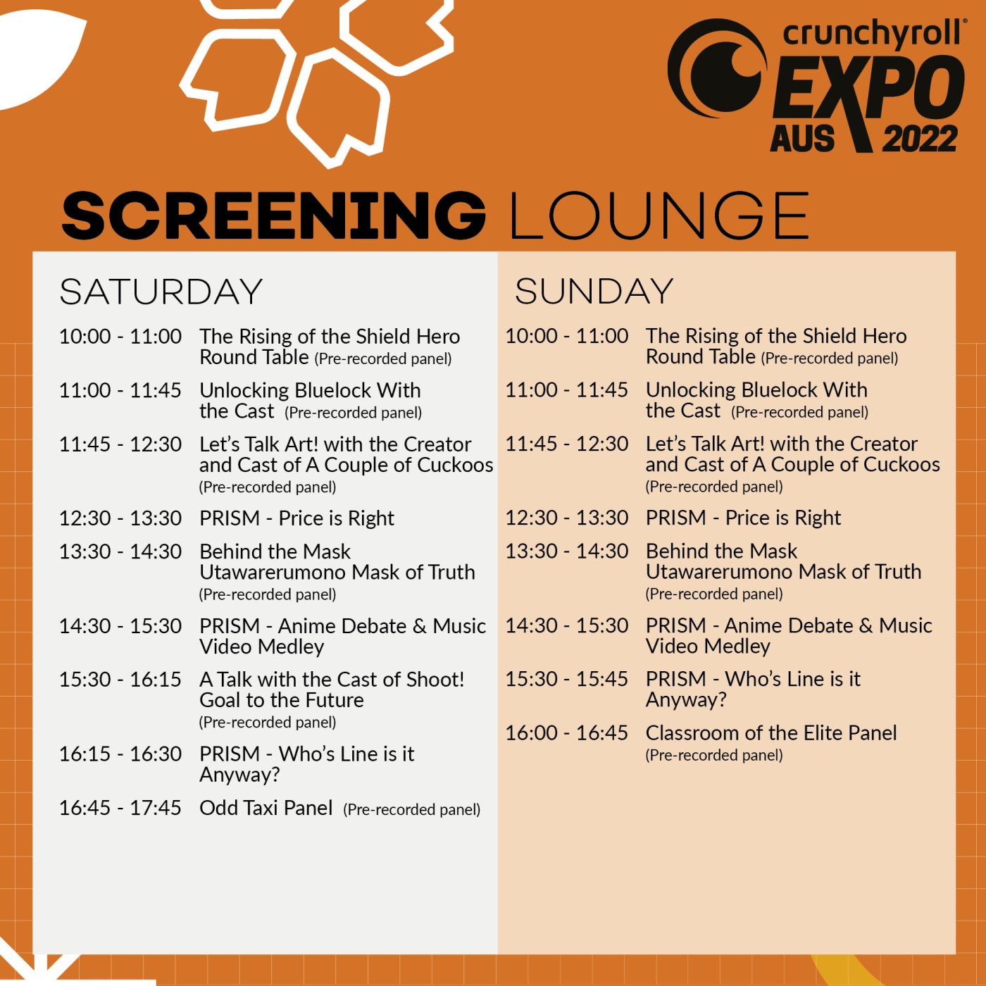 Crunchyroll Crunchyroll Expo Australia Releases Full Schedule Of 