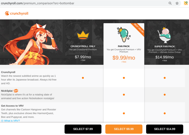 Crunchyroll Can T Buy Premium