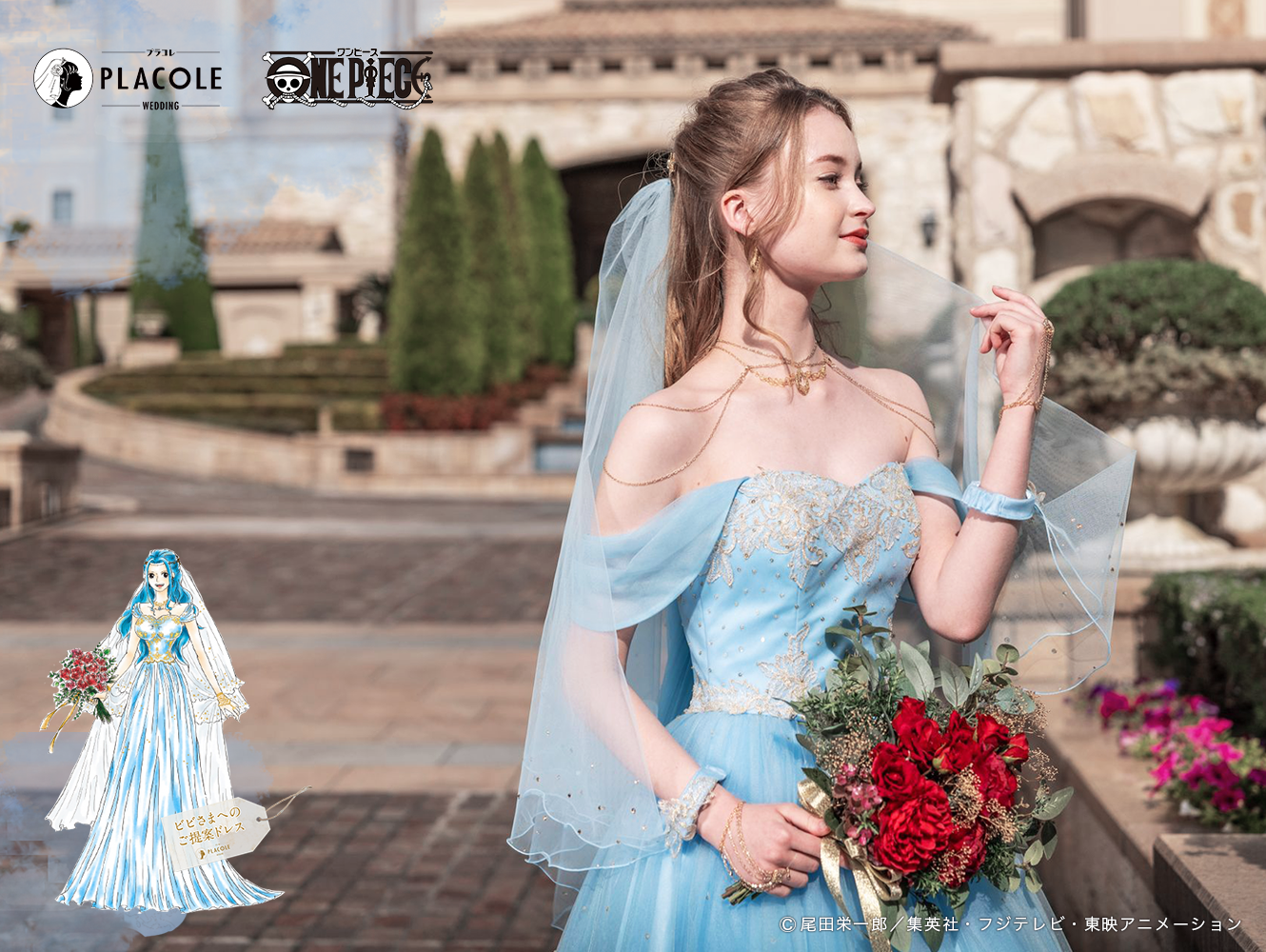 One Piece x PLACOLE wedding dress