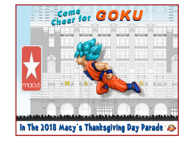 Crunchyroll - Goku to Float Over Us All as Macy's Thanksgiving Day Parade Balloon