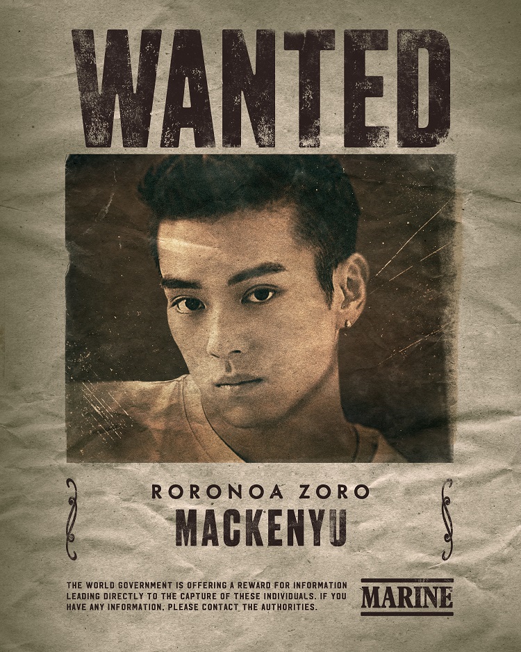 A wanted poster announcing actor Mackenyu will play the role of Roronoa Zoro in the upcoming Netflix live-action One Piece series.