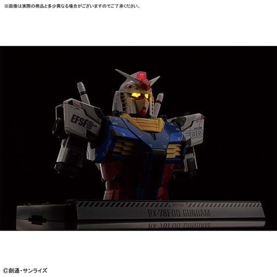 Gundam RX-78F00 Bust - 3/4 view, lit