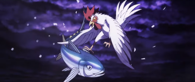 Tuna and Chicken vie for supremacy in an epic clash in the TV CM for the Sea Chicken x Chicken collaboration.