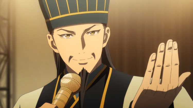 Historical strategist Zhuge Liang, aka Kongming, prepares to drop some sick rhymes in a scene from the upcoming Ya Boy Kongming! TV anime.