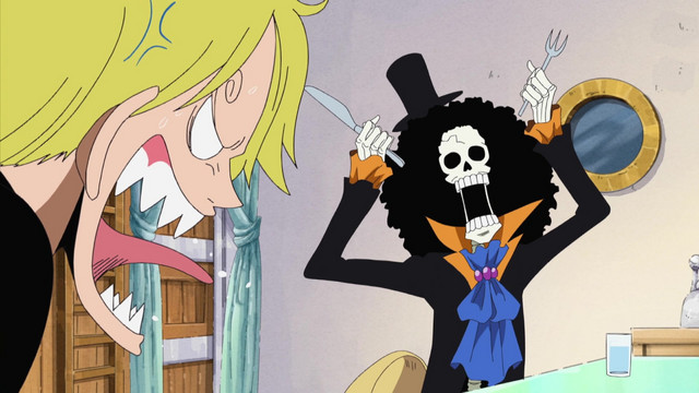 One Piece Thriller Bark 326 384 Episode 338 The Joy Of Seeing People The Gentleman Skeleton S True Identity Watch On Crunchyroll