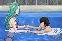 School Swimsuits and a Vampire