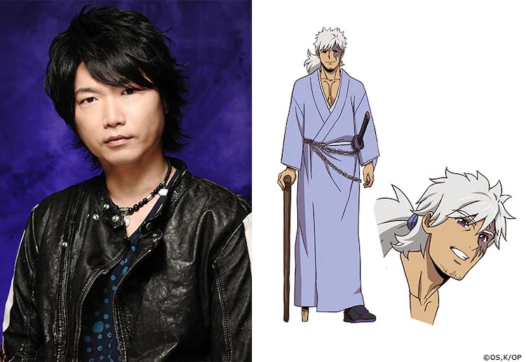 A promotional image of voice actor Katsuyuki Konishi and Jisai Kanemaki, the character that he plays in the upcoming ORIENT TV anime.