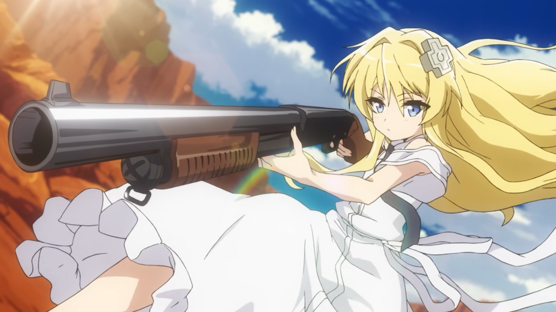 Alice Kisaragi wields a pump-handle shotgun in a scene from the upcoming Co...