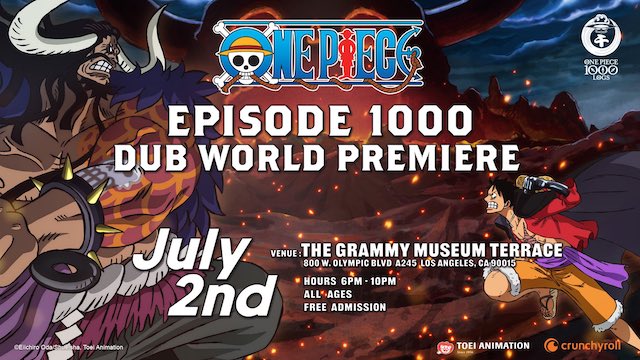 One Piece Episode 1000 dub premiere