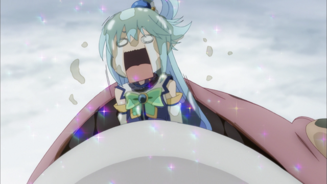 Exaggerated Aqua face, KONOSUBA