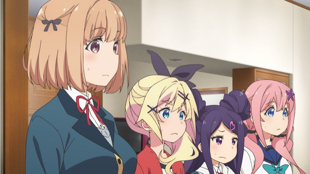 The residents of "Mouse Manor" receive some shocking news in a scene from the upcoming Dropout Idol Fruit Tart TV anime.