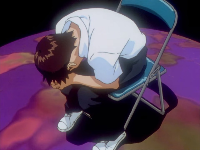 Shinji in Neon Genesis Evangelion