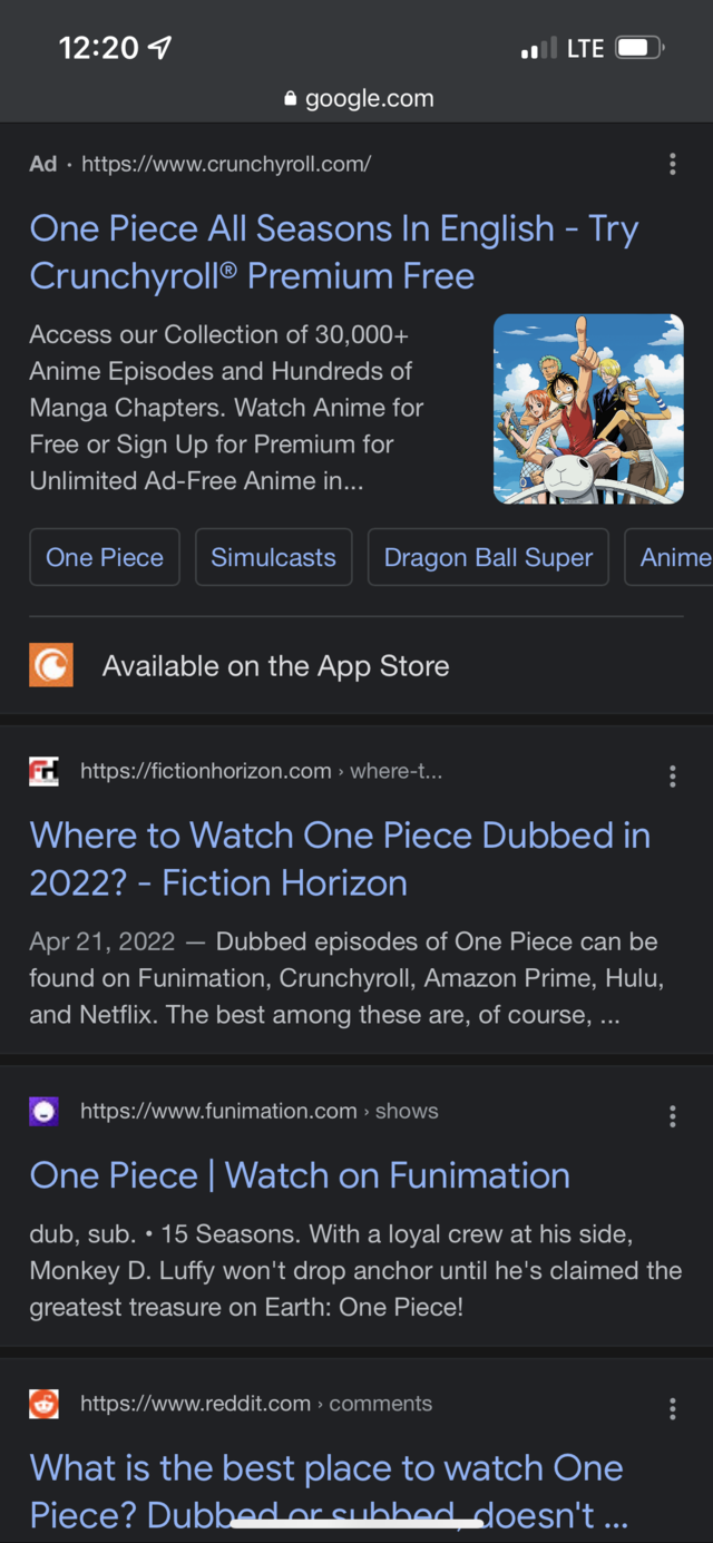 Crunchyroll Forum One Piece Not Dubbed False Advertising