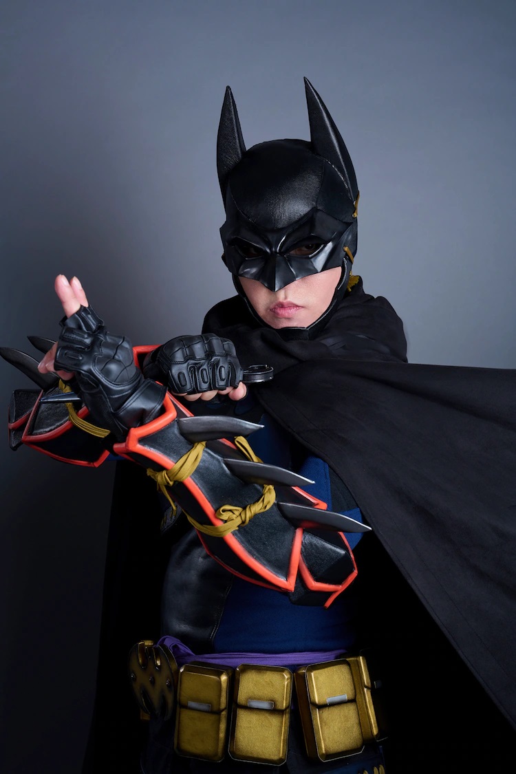 A promo photo of actor Renya Yamakawa in full costume and make-up as Batman from the upcoming Batman Ninja The Show stage play.