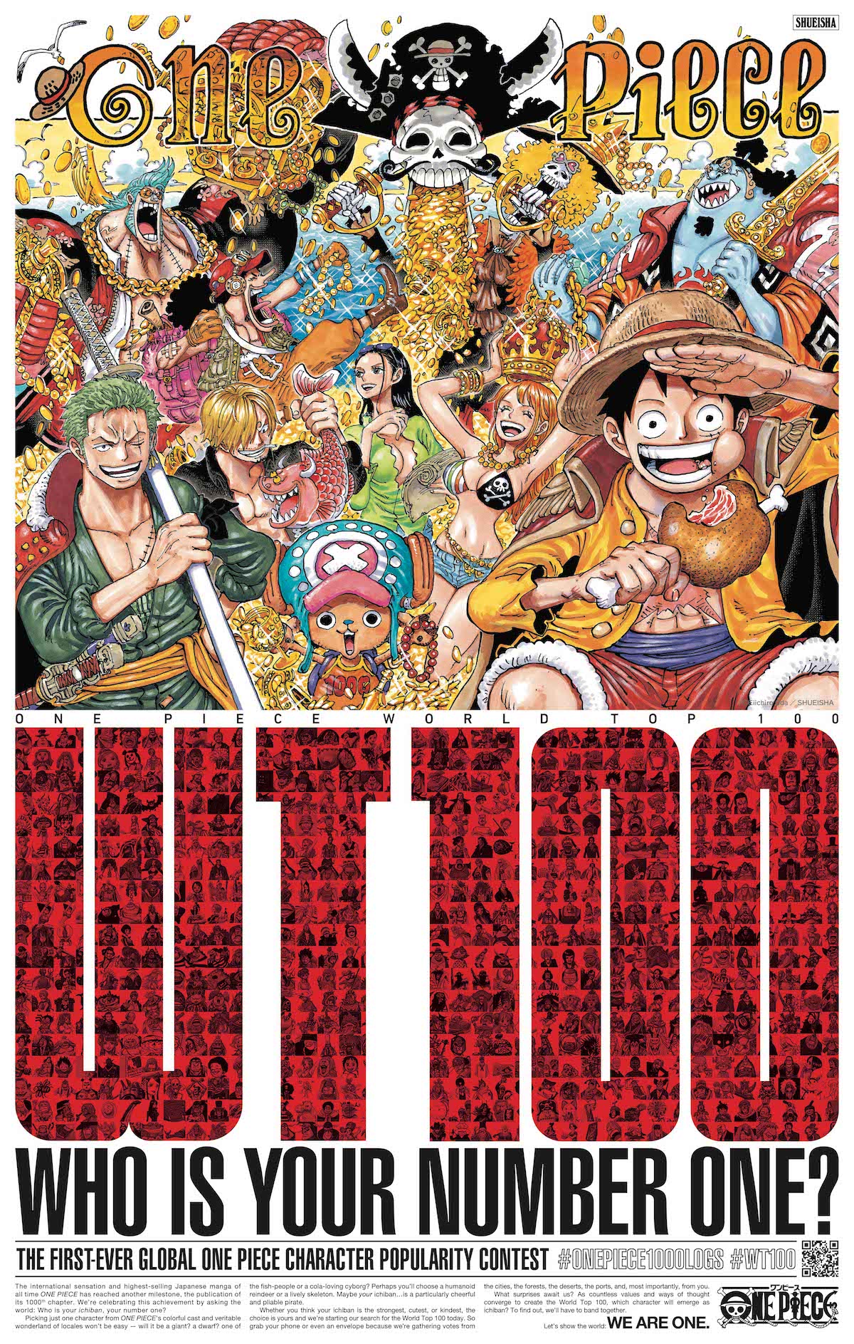 Crunchyroll One Piece Celebrates 1000th Chapter With Global Character Popularity Poll Message From Eiichiro Oda And More