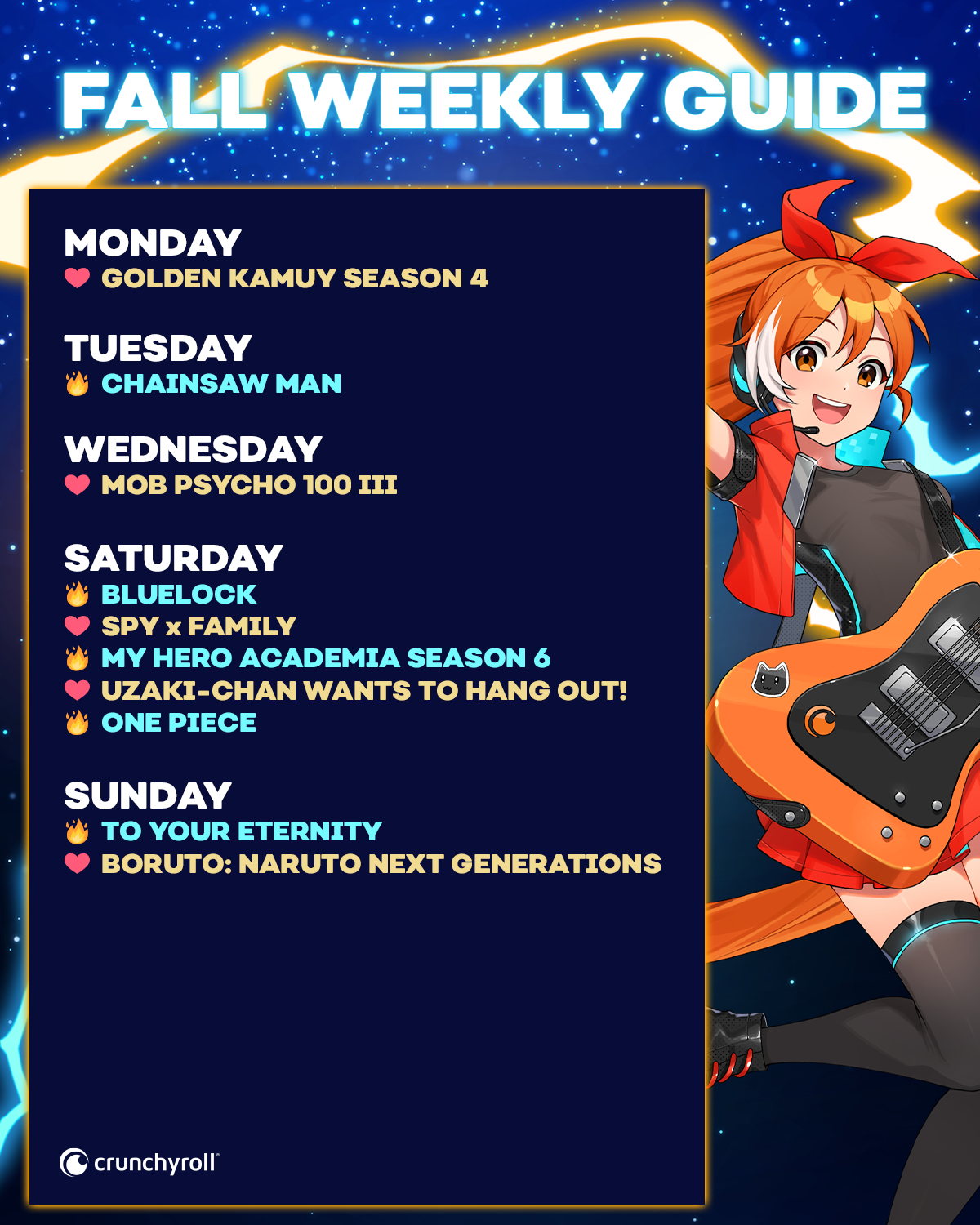 Crunchyroll - RECS: Plug In With The Perfect Weekly Watching Schedule