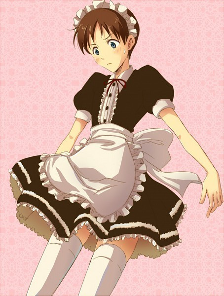 Anime boy in maid outfit