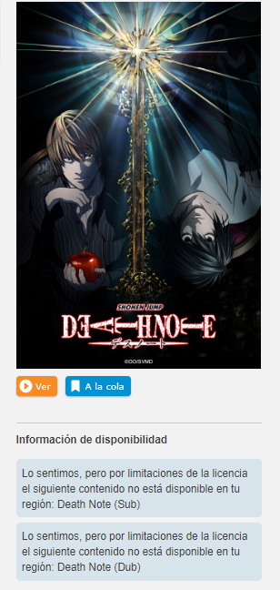 Crunchyroll - Forum - Death Note No disponible