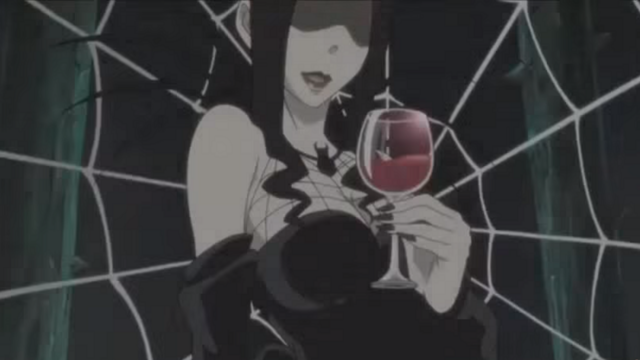 Arachne with Glass of Blood in Soul Eater