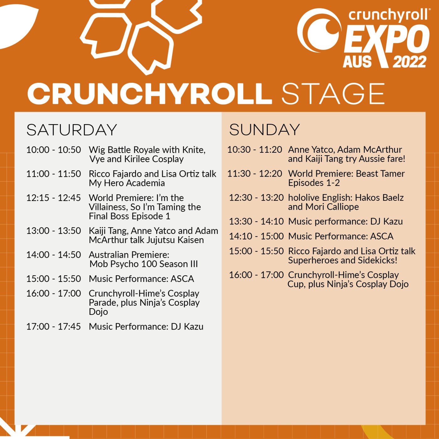 Crunchyroll Expo Australia Releases Full Schedule of Events, Including