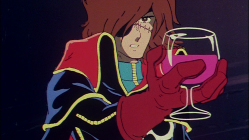 Captain Harlock raises a glass