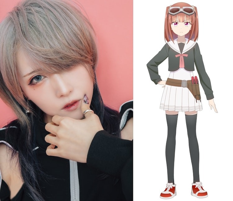 A promotional image featuring voice actor Shiki Aoki and the character she plays - Matataki Raimon - from the upcoming Hoshikuzu Telepath TV anime.