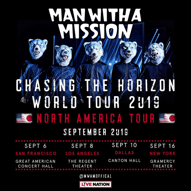 Crunchyroll MAN WITH A MISSION Adds U.S. Dates to Their "Chasing the