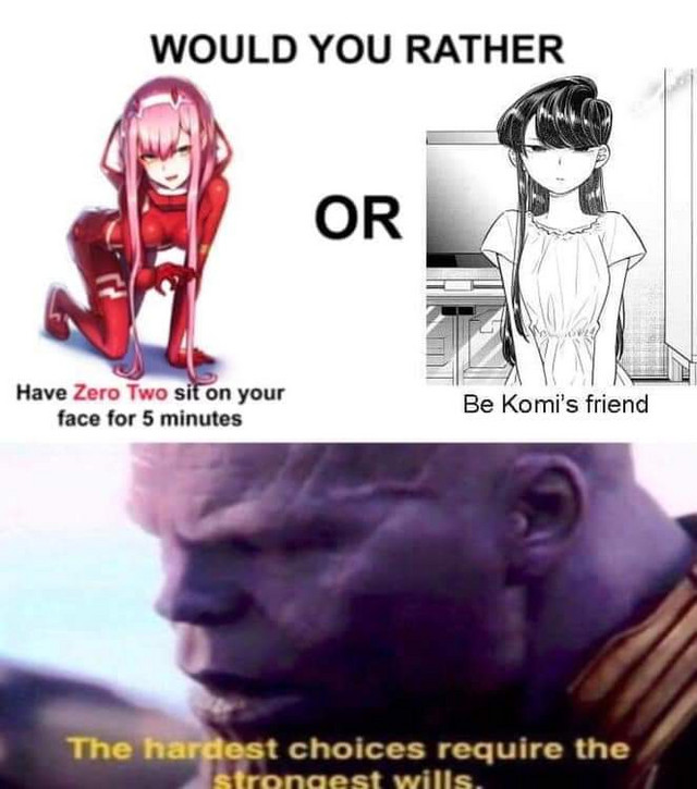 Would you rather anime
