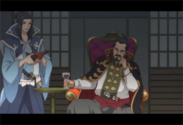 Ranmaru und Nobunaga, Yasuke