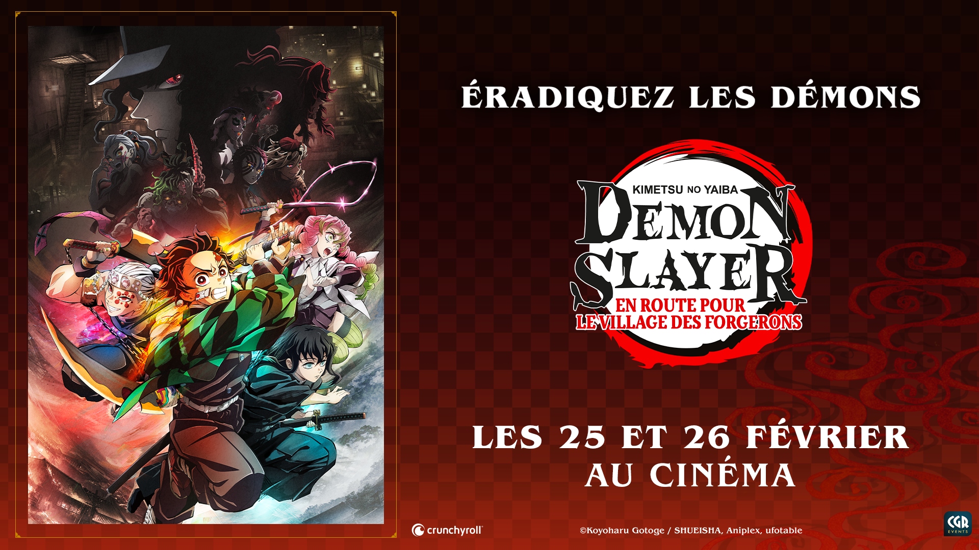 Crunchyroll Demon Slayer à l’affiche d’un événement au cinéma les 25 et 26 février [MÀJ 10/02]