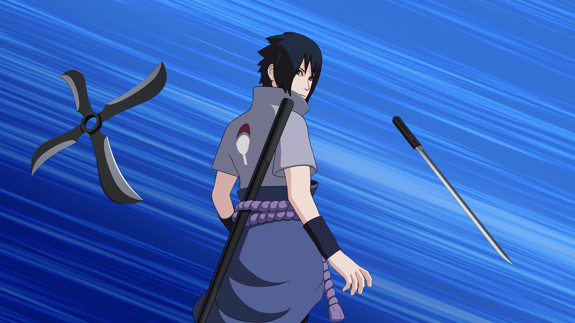 Sasuke cosmetic + weapons