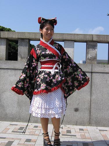 Lovely Lolita Japanese Geisha Far East Teen Costume 