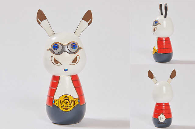 A promotional image depicting the King Kazuma kokeshi dolls sold at the Summer Wars pop-up store.