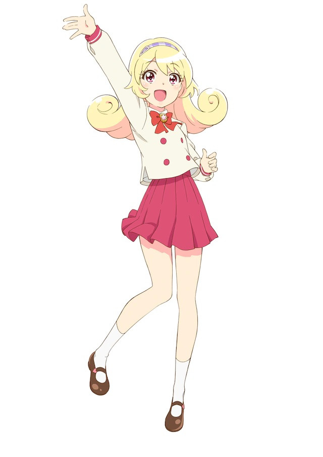 A character visual of Yume Hinata, a cheerful girl with blonde hair and pink eyes from the upcoming Mewkle Dreamy TV anime.