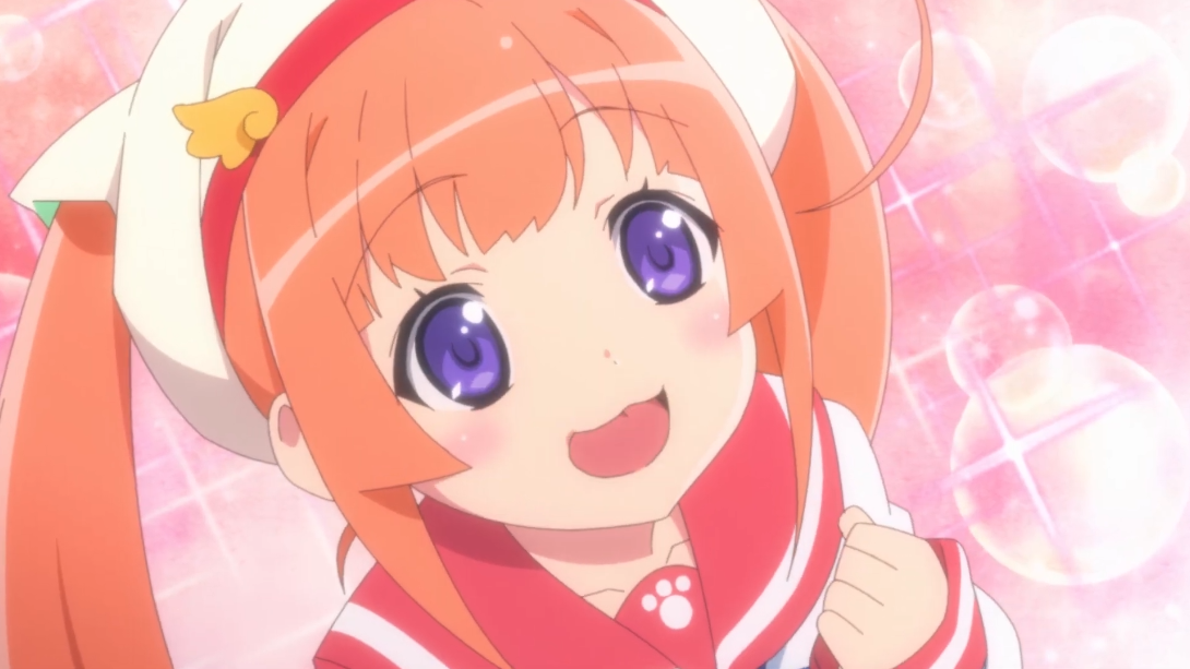 Na-tan sonríe en una escena del próximo anime web ETOTAMA Nyan-kyaku Banrai.