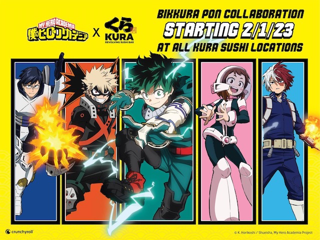#Kura Revolving Sushi Bar Sets Date for My Hero Academia Collaboration