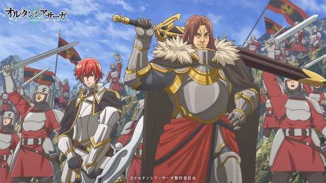 The knights of Camellia rise up in armed rebellion against their patron nation in a scene from the Hortensia SAGA TV anime.