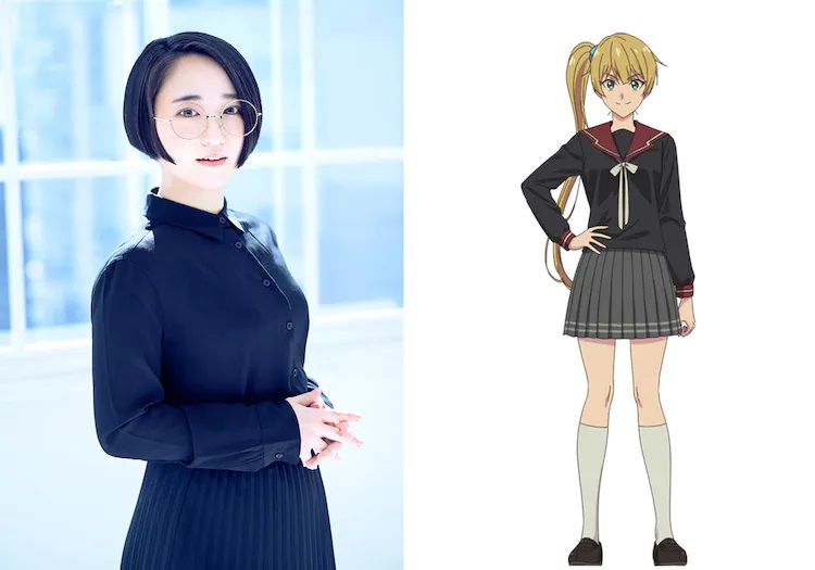A promotional image of voice actor Aoi Yuki and her character, Kirei Kisegawa, from the upcoming Shinobi no Ittoki TV anime.