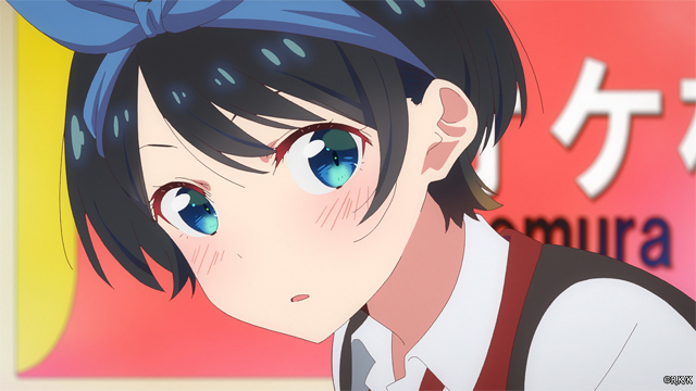 #Im Anime-Visual der 3. Staffel von Rent-a-Girlfriend sitzt Ruka auf einem Roller