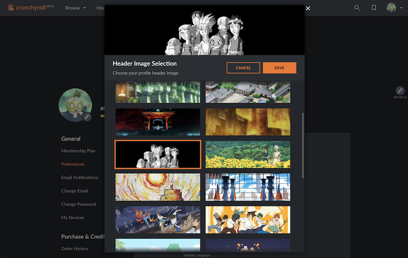 Nerdvania New Crunchyroll Website Introduces Avatars and Headers