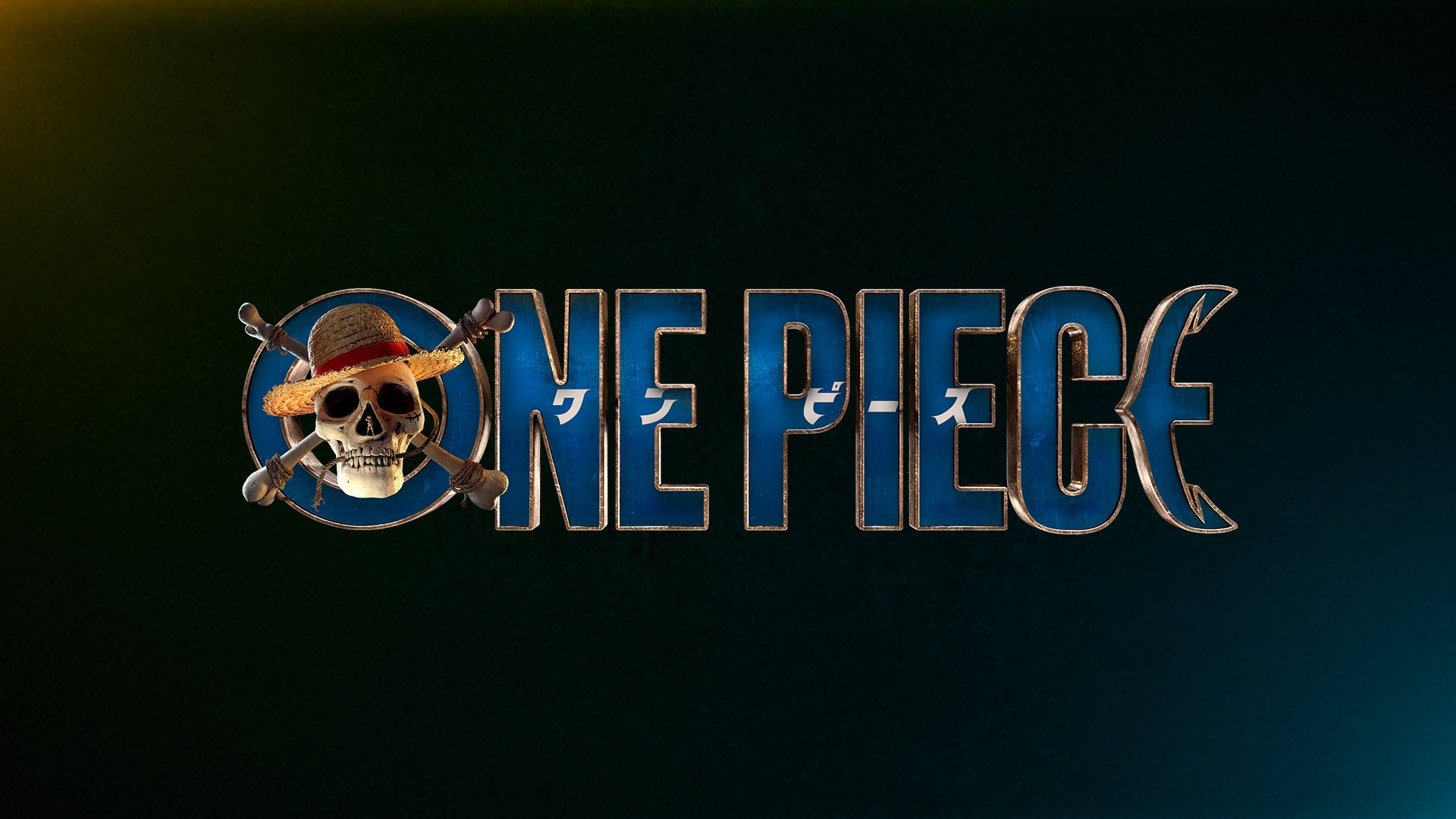 Ein Werbebild mit dem Logo für die von Netflix entwickelte Live-Action-Serie One Piece.